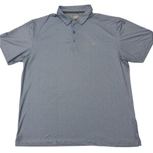 Callaway Light Blue‎ Patterned Polo Shirt